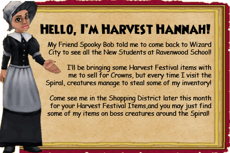 Wizard101 Harvest NPC