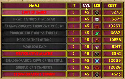 Wizard101 Bazaar Interface